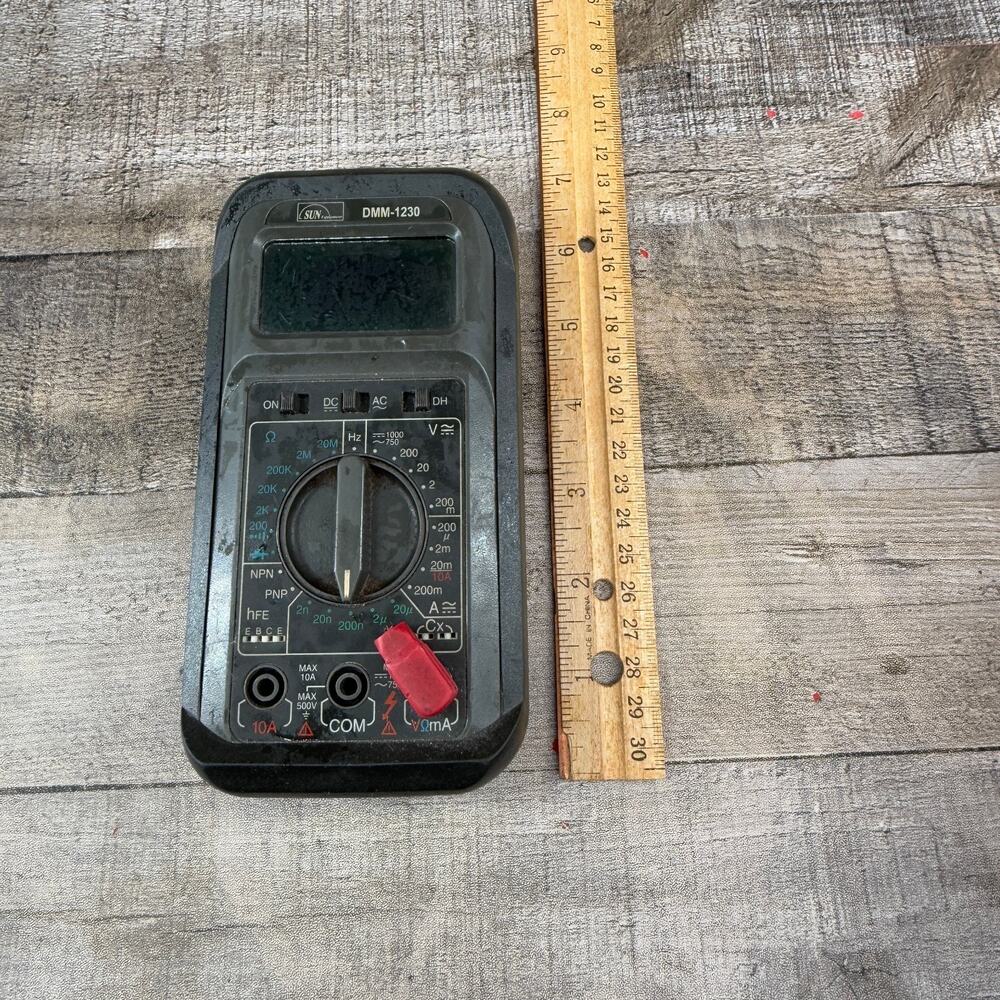 Sun DMM-1230 Digital Multimeter Untested AS IS - Picture 2 of 12